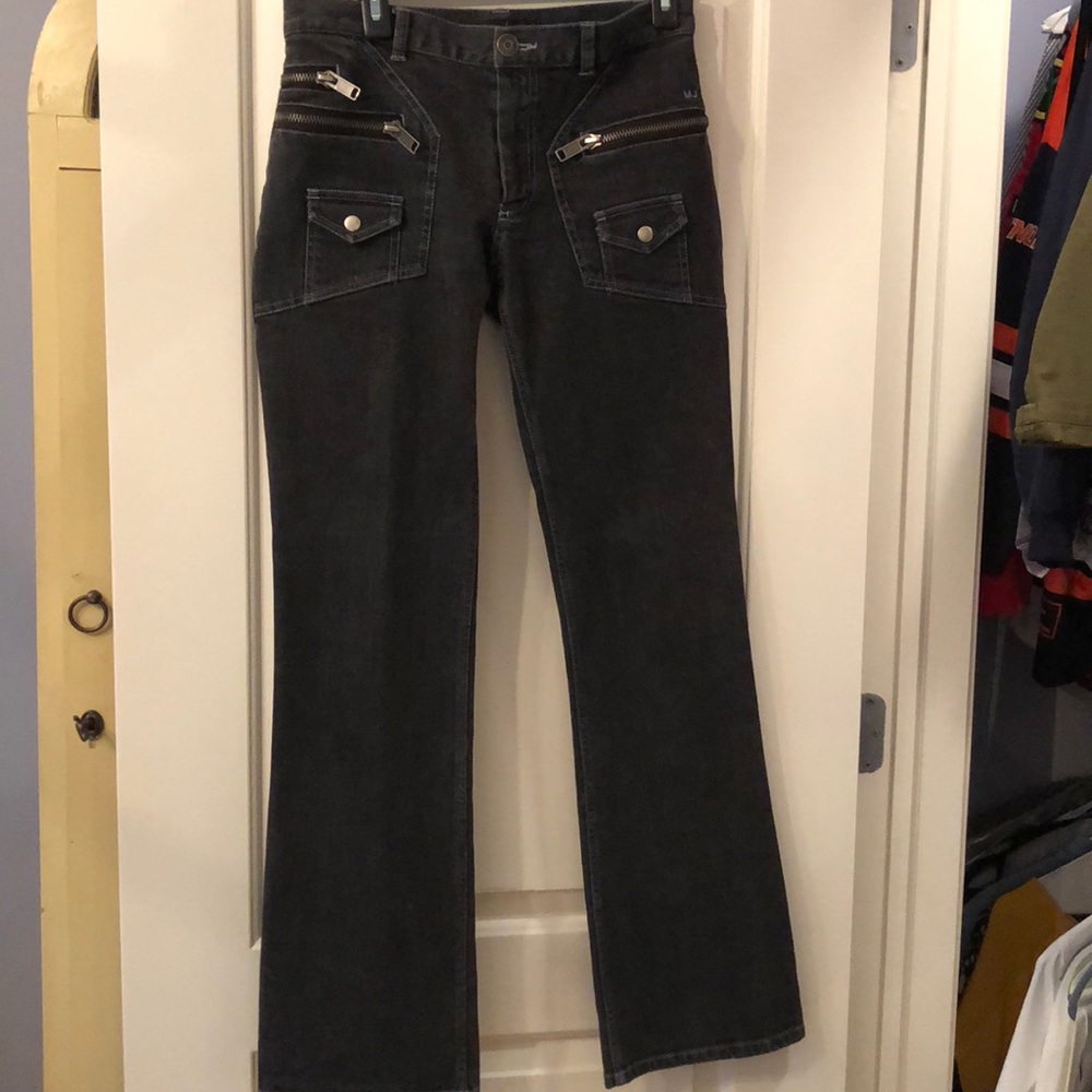 Marc Jacobs Black zipper jeans